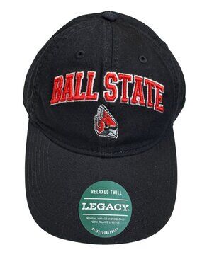 Ball State University Arch Legacy Hat Black and Red NWT